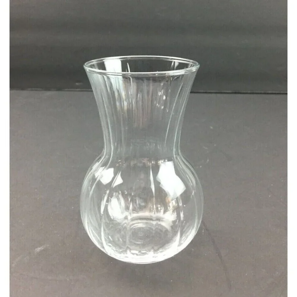 Clear Glass Trumpet Mini Flower Bud Vase Small 4